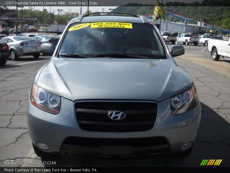 Steel Gray / Gray 2007 Hyundai Santa Fe Limited 4WD