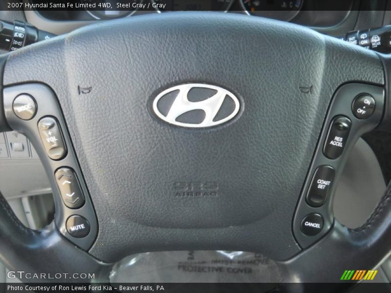 Steel Gray / Gray 2007 Hyundai Santa Fe Limited 4WD