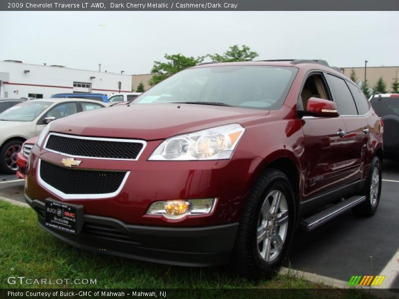 Dark Cherry Metallic / Cashmere/Dark Gray 2009 Chevrolet Traverse LT AWD
