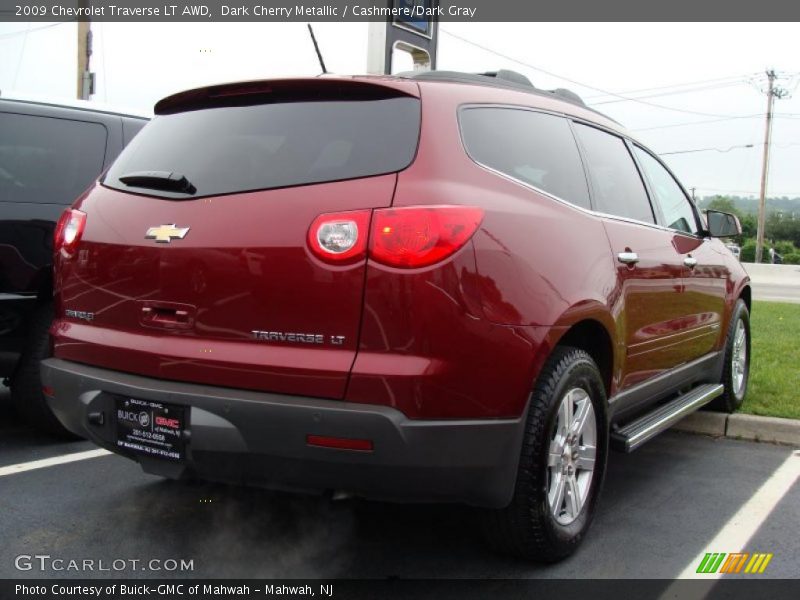 Dark Cherry Metallic / Cashmere/Dark Gray 2009 Chevrolet Traverse LT AWD
