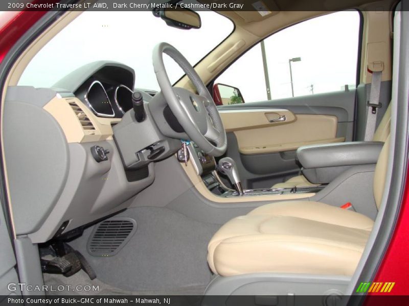 Dark Cherry Metallic / Cashmere/Dark Gray 2009 Chevrolet Traverse LT AWD