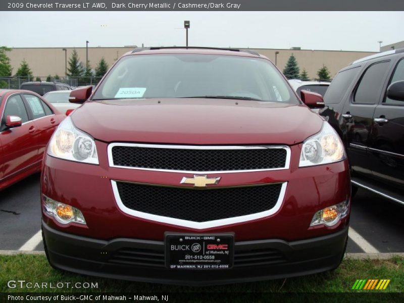 Dark Cherry Metallic / Cashmere/Dark Gray 2009 Chevrolet Traverse LT AWD