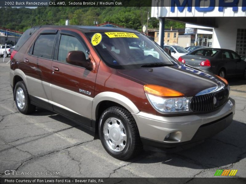 Sedona Bronze / Medium Oak 2002 Buick Rendezvous CXL AWD