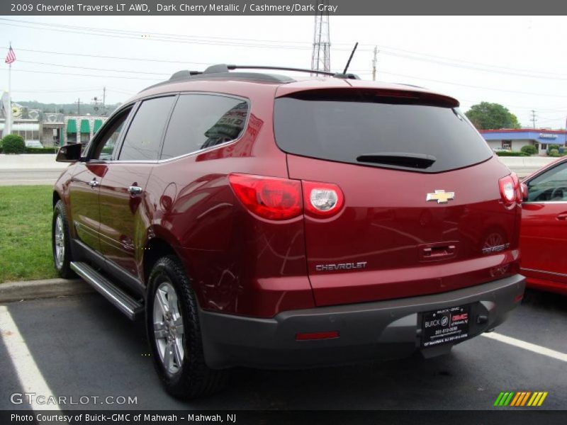 Dark Cherry Metallic / Cashmere/Dark Gray 2009 Chevrolet Traverse LT AWD