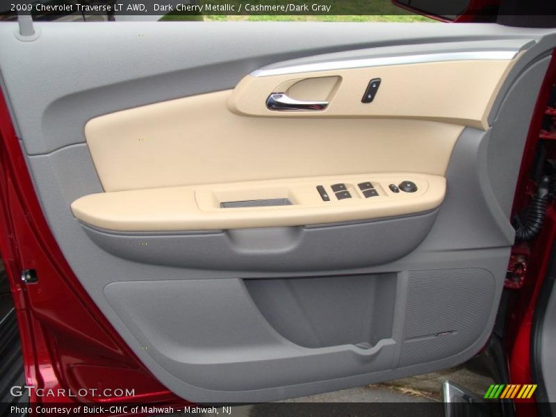 Dark Cherry Metallic / Cashmere/Dark Gray 2009 Chevrolet Traverse LT AWD