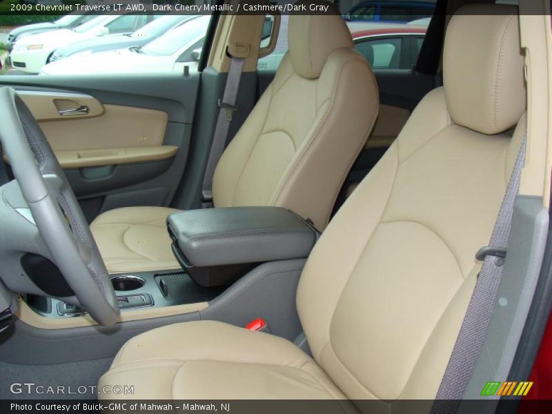 Dark Cherry Metallic / Cashmere/Dark Gray 2009 Chevrolet Traverse LT AWD