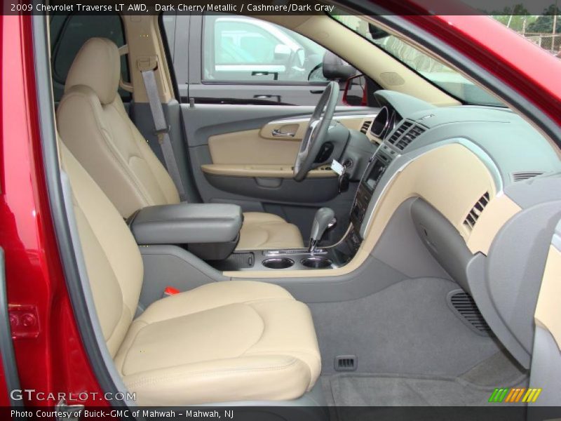 Dark Cherry Metallic / Cashmere/Dark Gray 2009 Chevrolet Traverse LT AWD