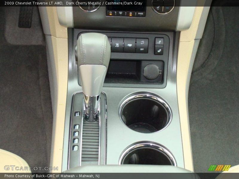 Dark Cherry Metallic / Cashmere/Dark Gray 2009 Chevrolet Traverse LT AWD
