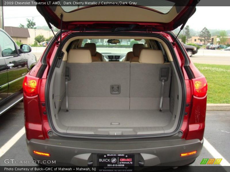 Dark Cherry Metallic / Cashmere/Dark Gray 2009 Chevrolet Traverse LT AWD