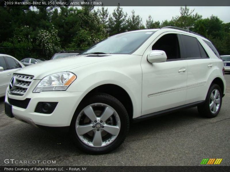 Arctic White / Black 2009 Mercedes-Benz ML 350 4Matic