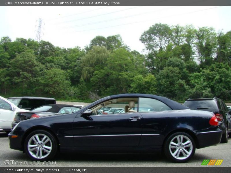 Capri Blue Metallic / Stone 2008 Mercedes-Benz CLK 350 Cabriolet