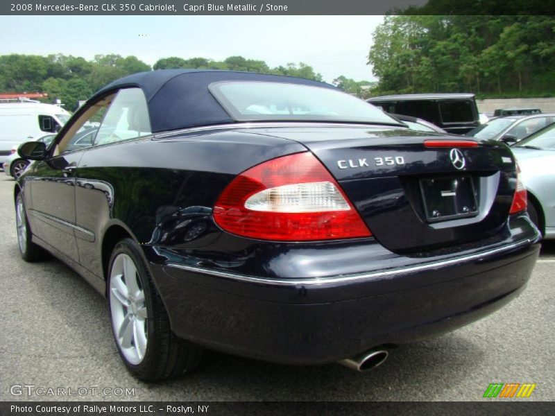 Capri Blue Metallic / Stone 2008 Mercedes-Benz CLK 350 Cabriolet