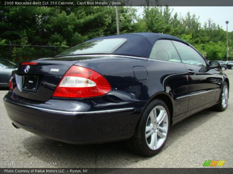 Capri Blue Metallic / Stone 2008 Mercedes-Benz CLK 350 Cabriolet