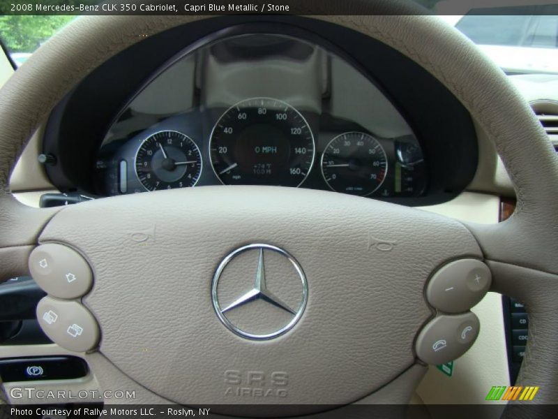 Capri Blue Metallic / Stone 2008 Mercedes-Benz CLK 350 Cabriolet