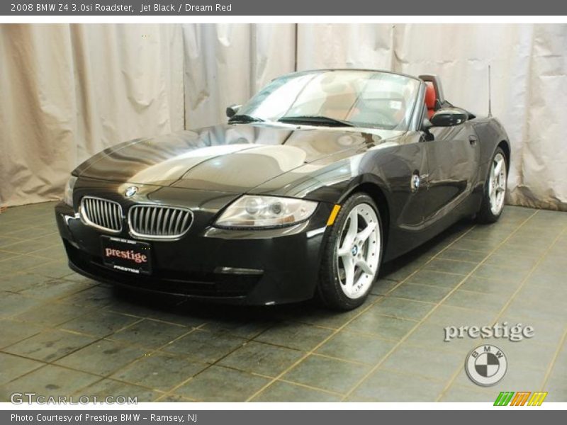 Jet Black / Dream Red 2008 BMW Z4 3.0si Roadster