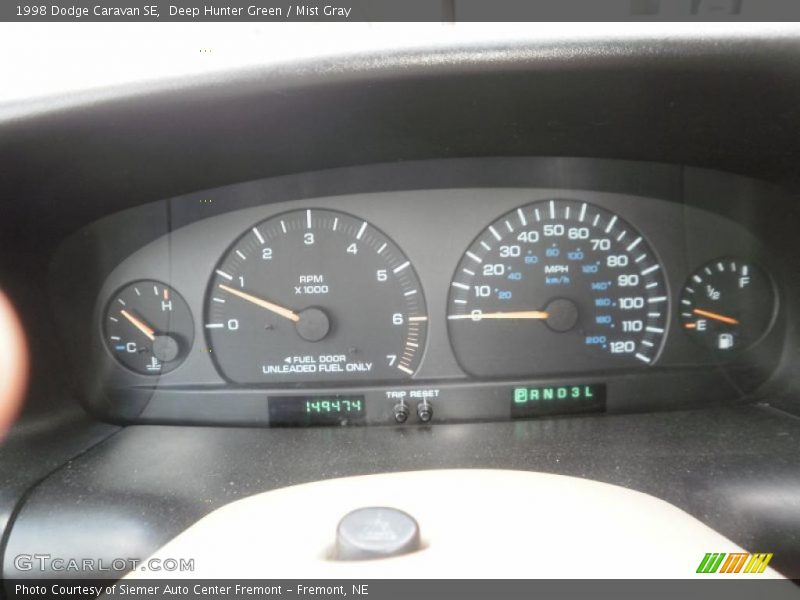 Deep Hunter Green / Mist Gray 1998 Dodge Caravan SE