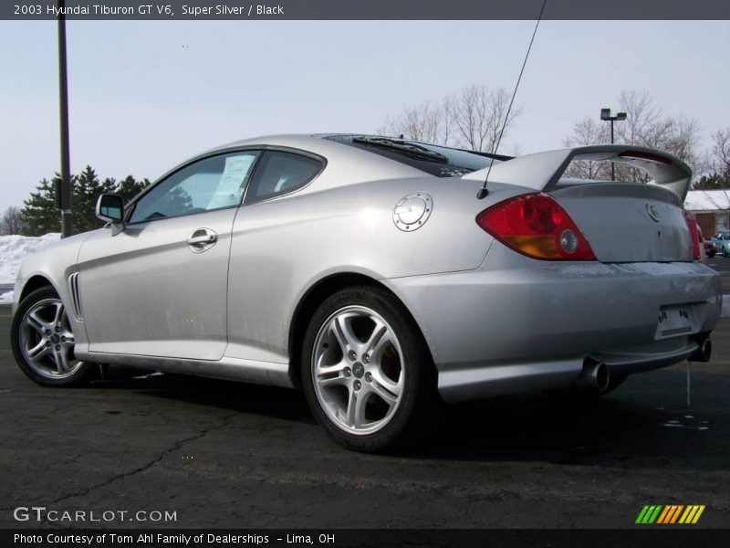 Super Silver / Black 2003 Hyundai Tiburon GT V6