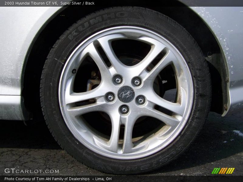 Super Silver / Black 2003 Hyundai Tiburon GT V6