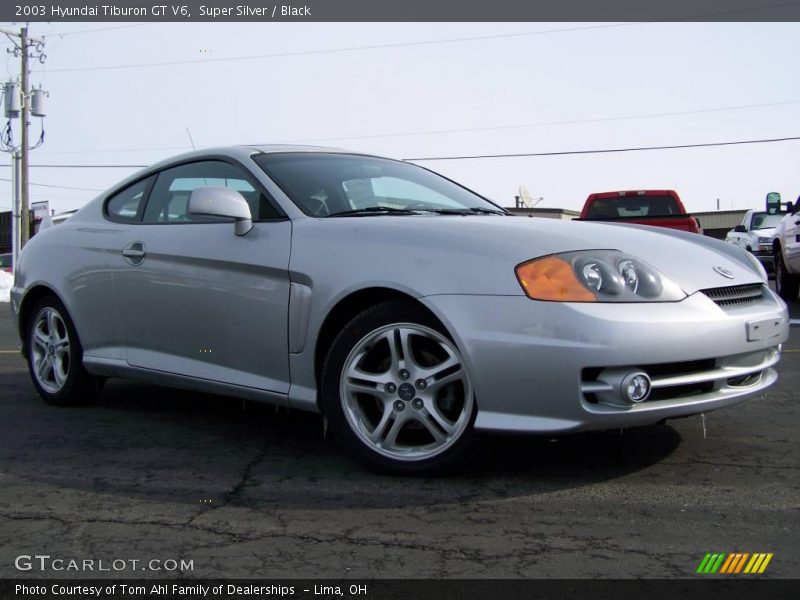 Super Silver / Black 2003 Hyundai Tiburon GT V6