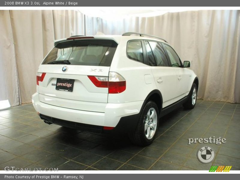 Alpine White / Beige 2008 BMW X3 3.0si