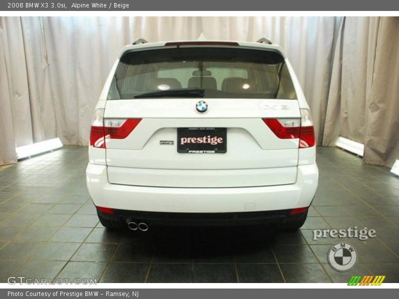 Alpine White / Beige 2008 BMW X3 3.0si