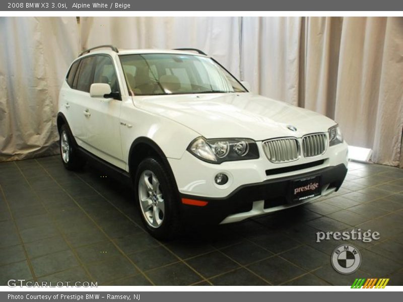 Alpine White / Beige 2008 BMW X3 3.0si