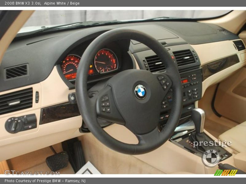 Alpine White / Beige 2008 BMW X3 3.0si