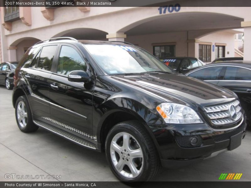 Black / Macadamia 2007 Mercedes-Benz ML 350 4Matic