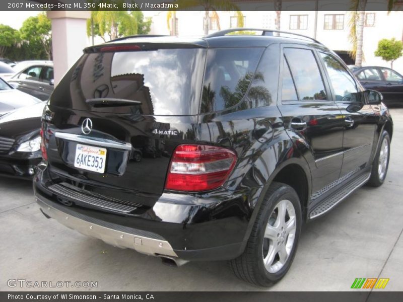 Black / Macadamia 2007 Mercedes-Benz ML 350 4Matic
