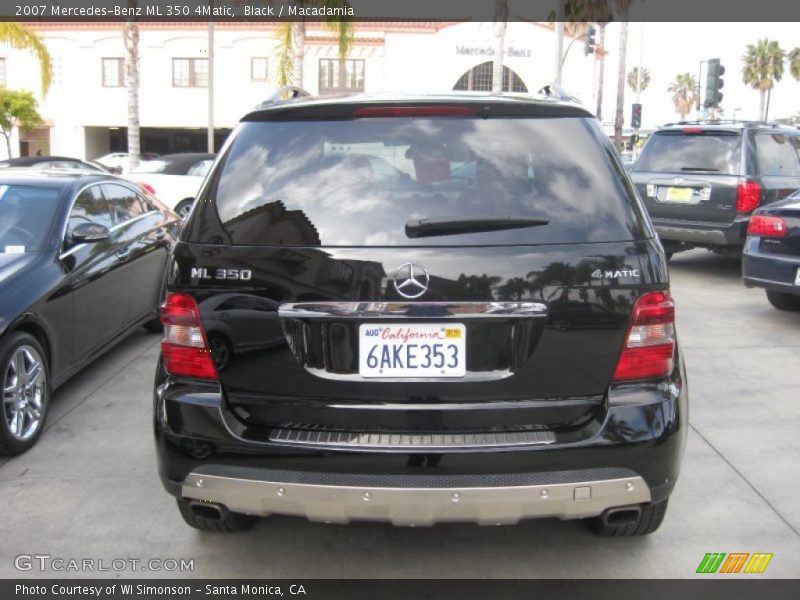 Black / Macadamia 2007 Mercedes-Benz ML 350 4Matic