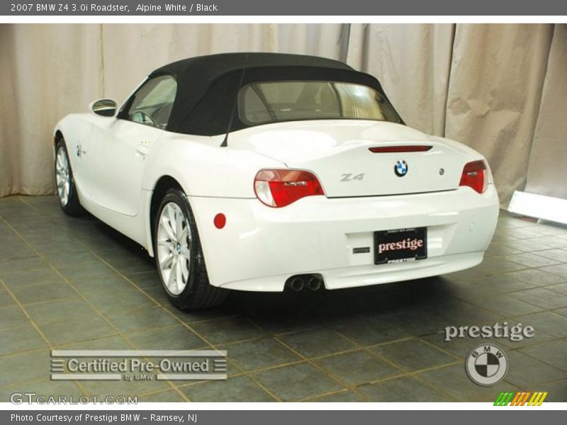 Alpine White / Black 2007 BMW Z4 3.0i Roadster