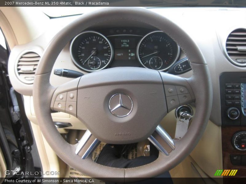 Black / Macadamia 2007 Mercedes-Benz ML 350 4Matic
