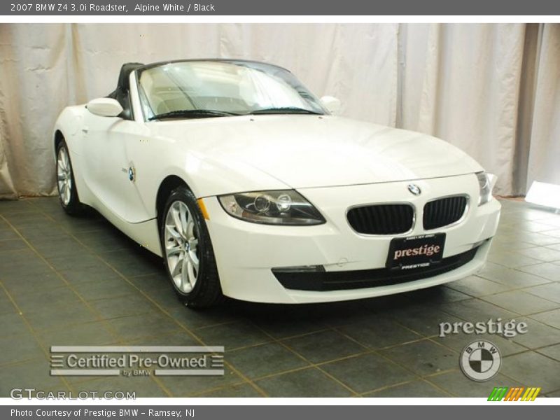 Alpine White / Black 2007 BMW Z4 3.0i Roadster
