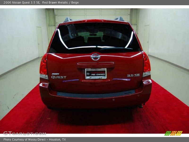Red Brawn Metallic / Beige 2006 Nissan Quest 3.5 SE