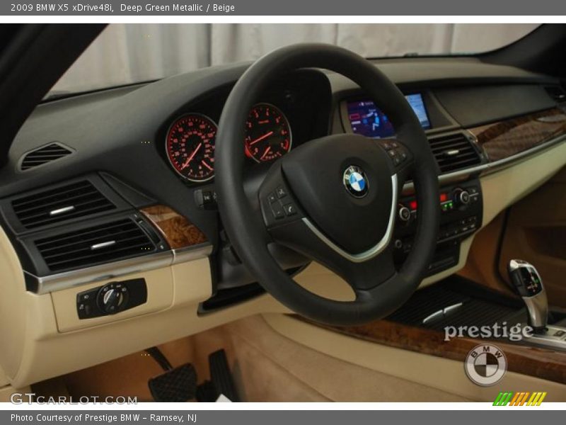 Deep Green Metallic / Beige 2009 BMW X5 xDrive48i