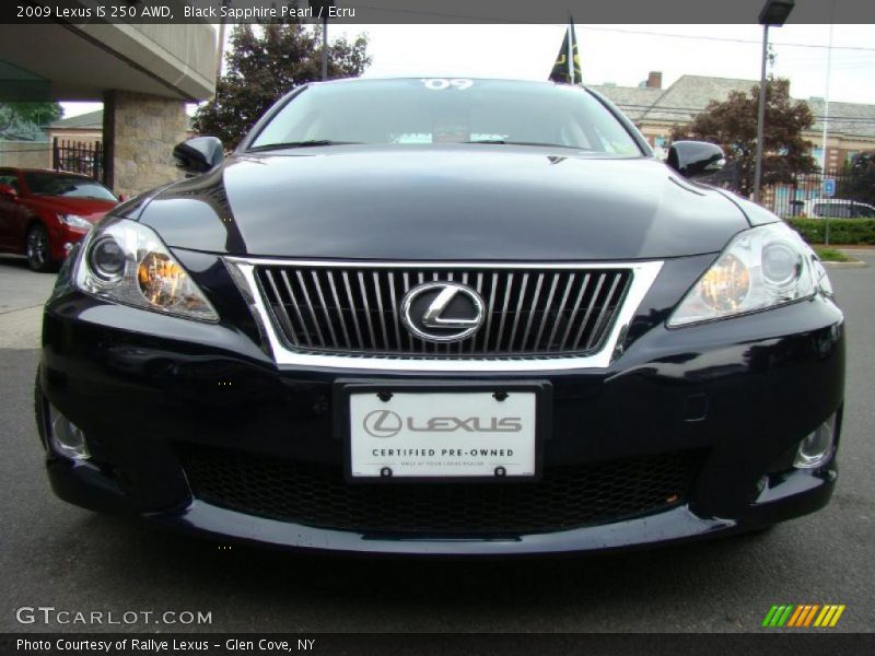 Black Sapphire Pearl / Ecru 2009 Lexus IS 250 AWD