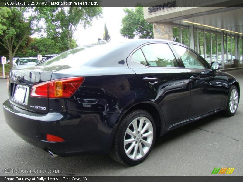 Black Sapphire Pearl / Ecru 2009 Lexus IS 250 AWD