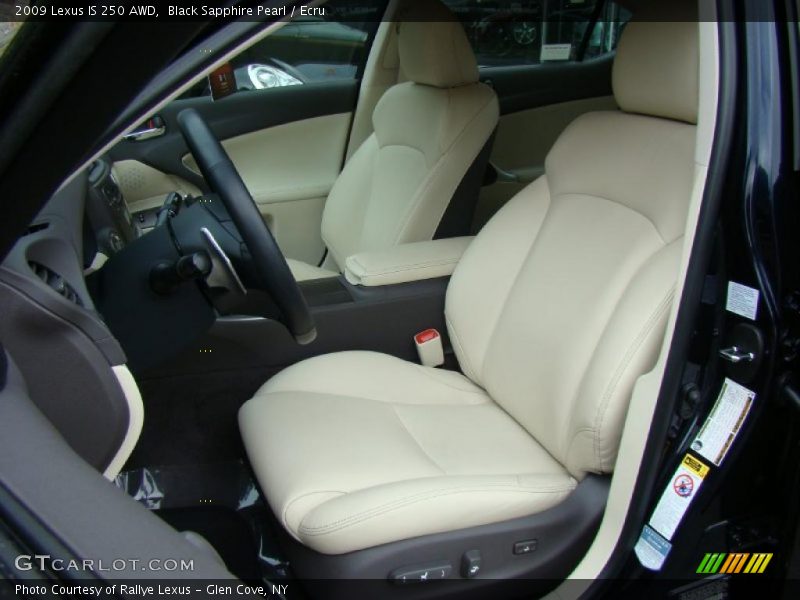 Black Sapphire Pearl / Ecru 2009 Lexus IS 250 AWD