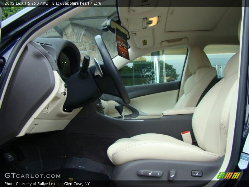 Black Sapphire Pearl / Ecru 2009 Lexus IS 250 AWD