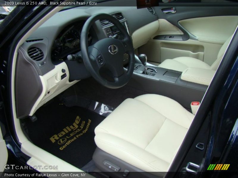 Black Sapphire Pearl / Ecru 2009 Lexus IS 250 AWD