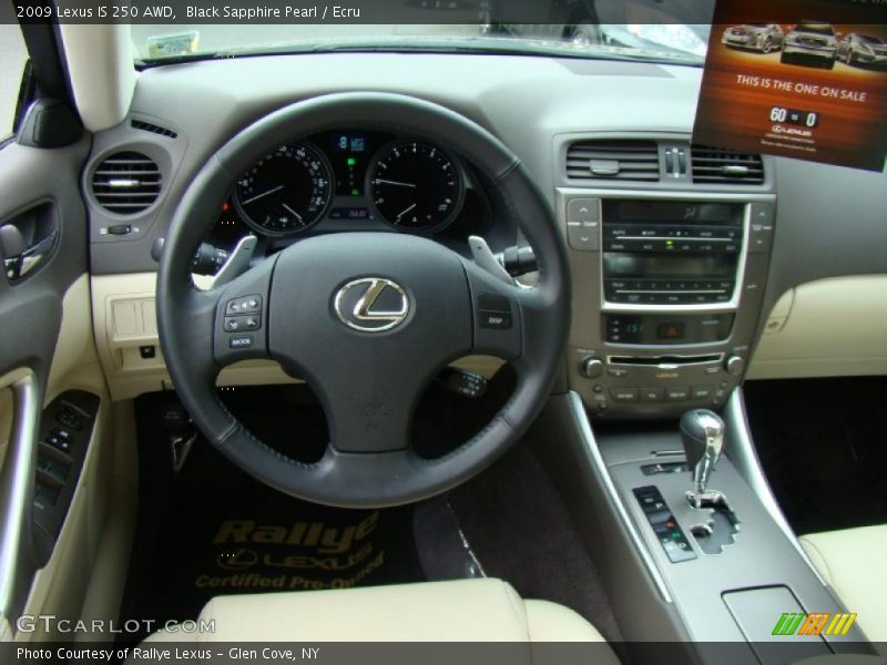 Black Sapphire Pearl / Ecru 2009 Lexus IS 250 AWD