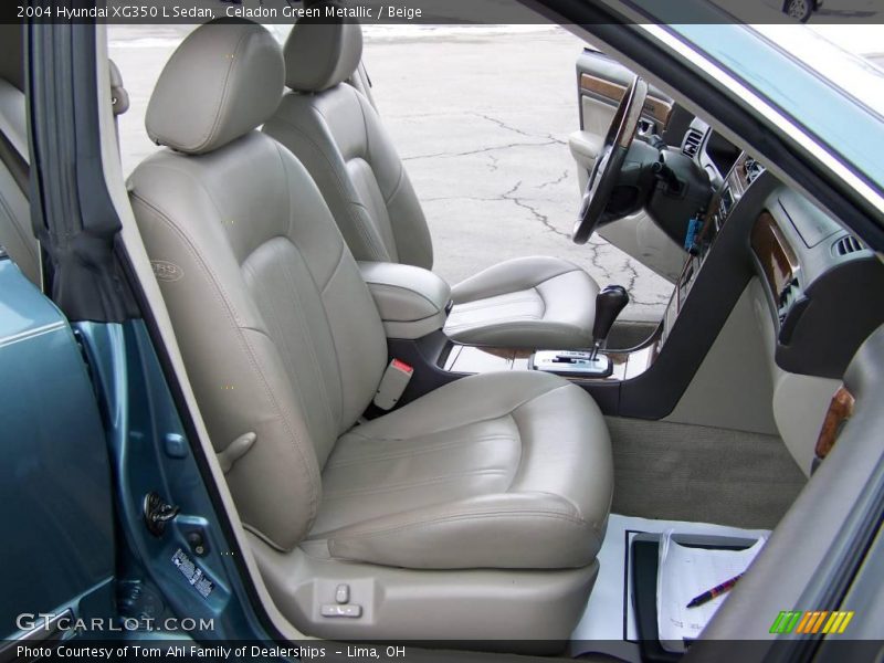 Celadon Green Metallic / Beige 2004 Hyundai XG350 L Sedan
