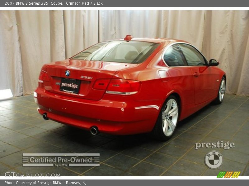 Crimson Red / Black 2007 BMW 3 Series 335i Coupe