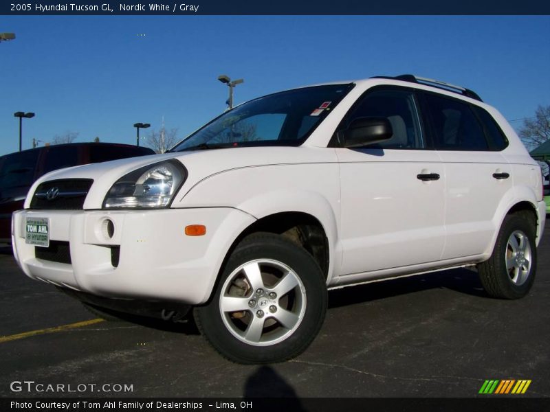 Nordic White / Gray 2005 Hyundai Tucson GL