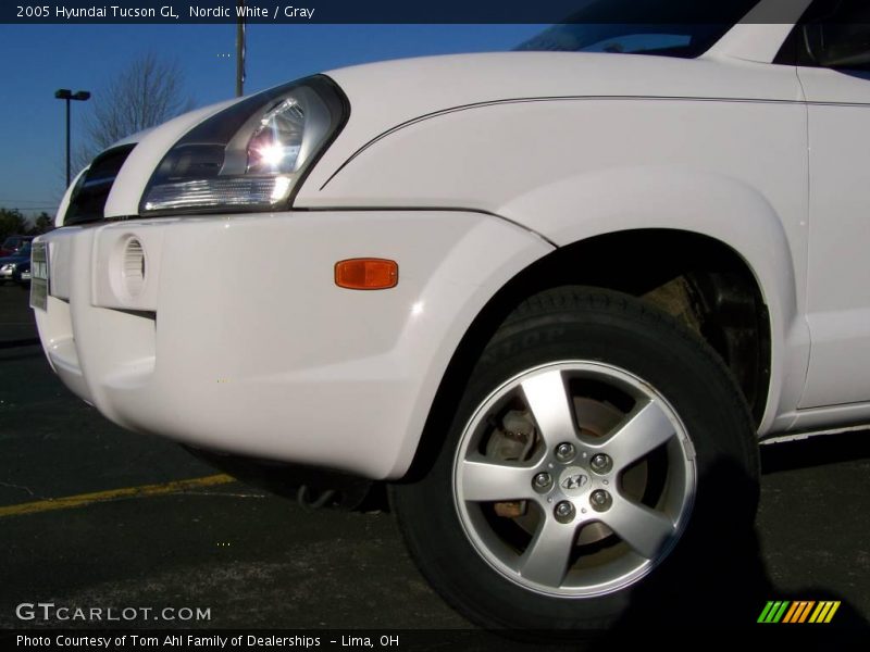 Nordic White / Gray 2005 Hyundai Tucson GL