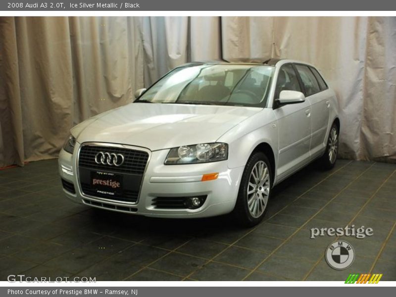 Ice Silver Metallic / Black 2008 Audi A3 2.0T