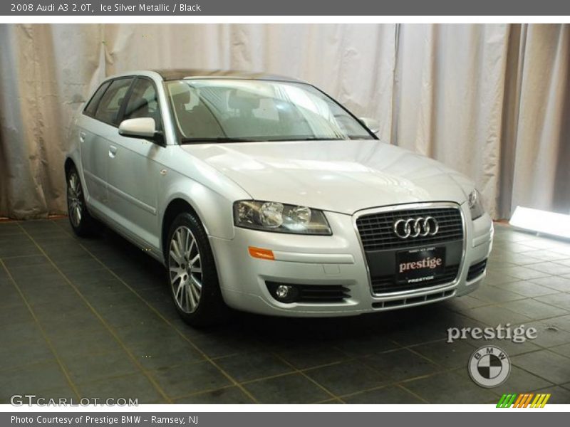 Ice Silver Metallic / Black 2008 Audi A3 2.0T