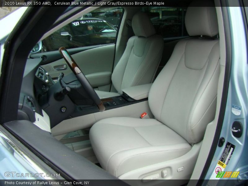 Cerulean Blue Metallic / Light Gray/Espresso Birds-Eye Maple 2010 Lexus RX 350 AWD