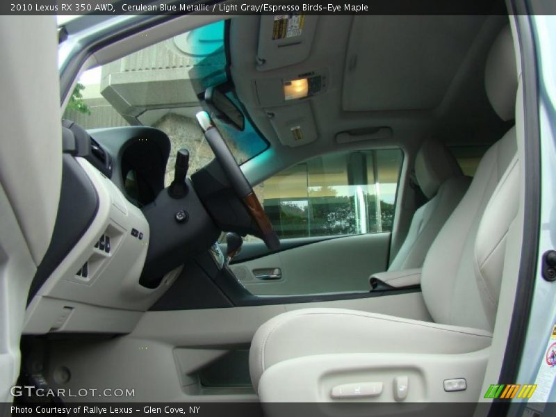 Cerulean Blue Metallic / Light Gray/Espresso Birds-Eye Maple 2010 Lexus RX 350 AWD