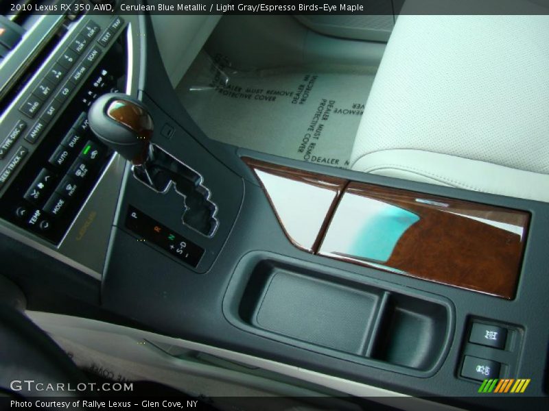 Cerulean Blue Metallic / Light Gray/Espresso Birds-Eye Maple 2010 Lexus RX 350 AWD